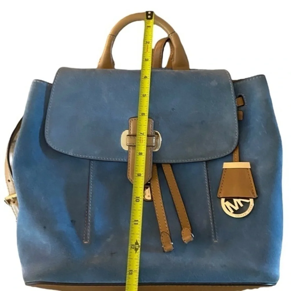Blue Suede Leather Michael Kors Backpack